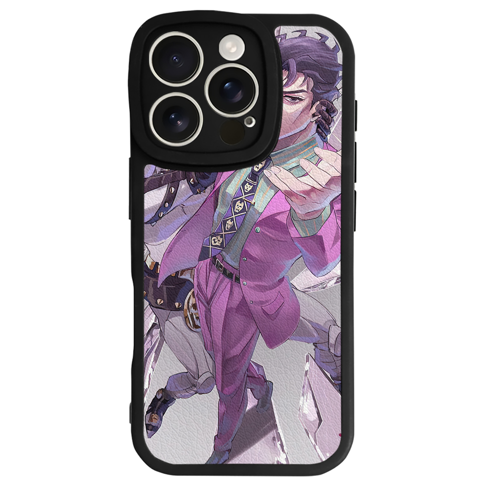 （画像用） ジョジョの奇妙な冒険 JoJo's Bizarre Adventure 【iPhone 16シリーズ対応】シリコンスマホケース（レザー調） 材質：シリコン